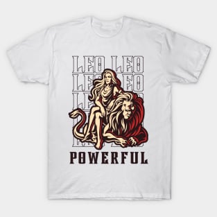 Leo The Powerful Zodiac Sign T-Shirt